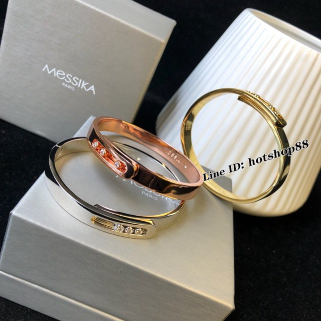 Messika大牌22年新款梅西卡高端純銀滿鑽手鐲 zgb2942